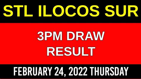 stl ilocos sur 2nd draw today result|STL .